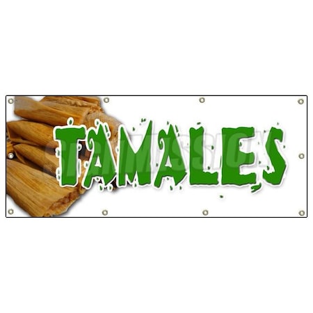 TAMALES BANNER SIGN Mexican Dough Corn Latin Comfort Food Meat Cheese